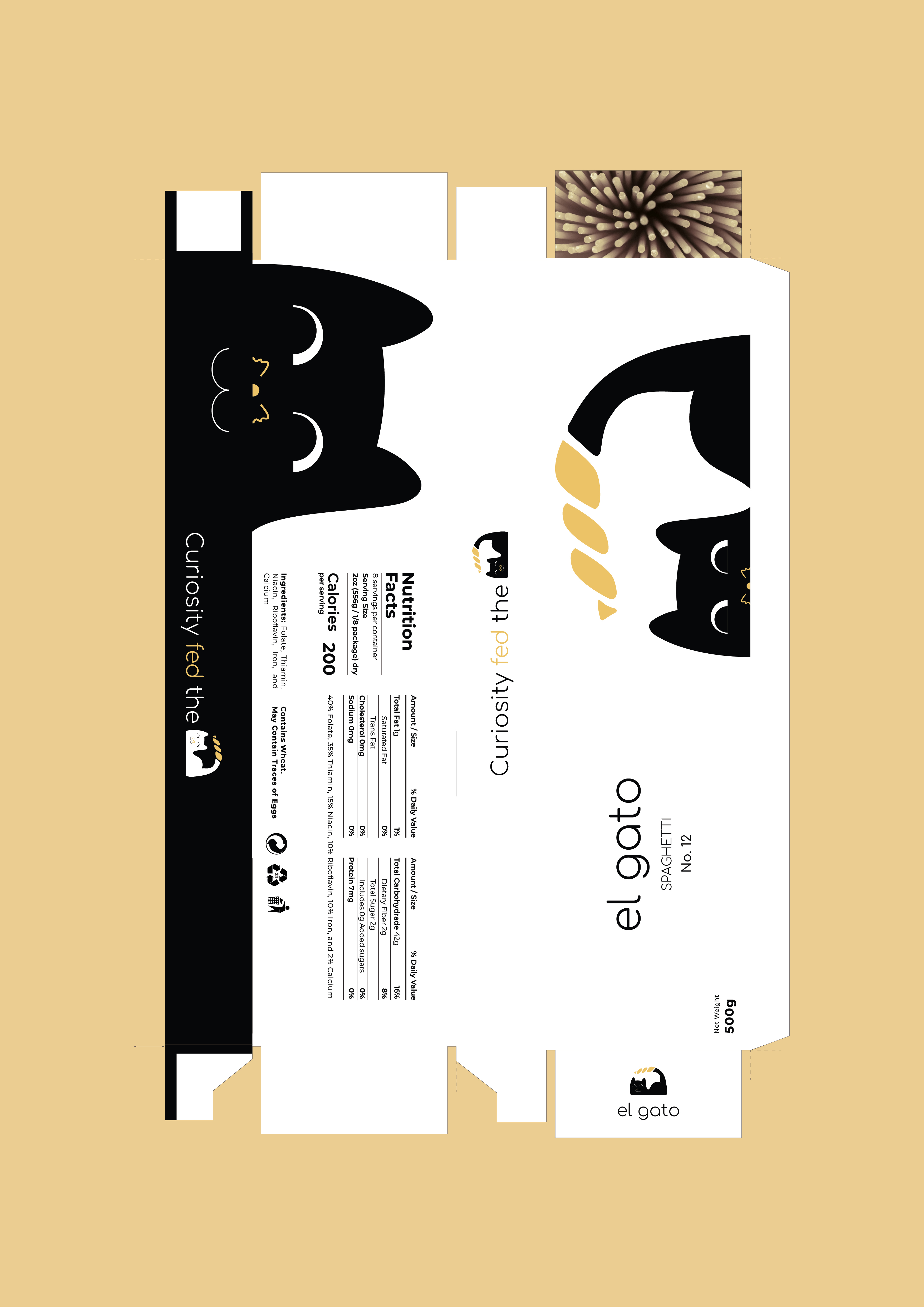 El Gato pasta packaging