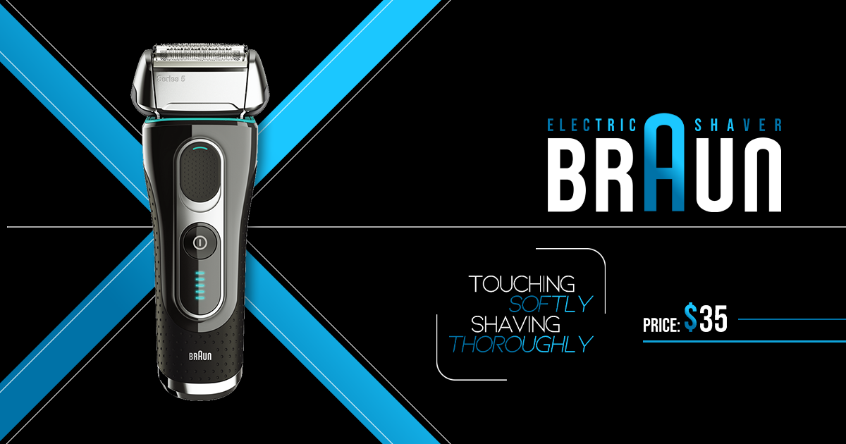 Electric shaver advertisement