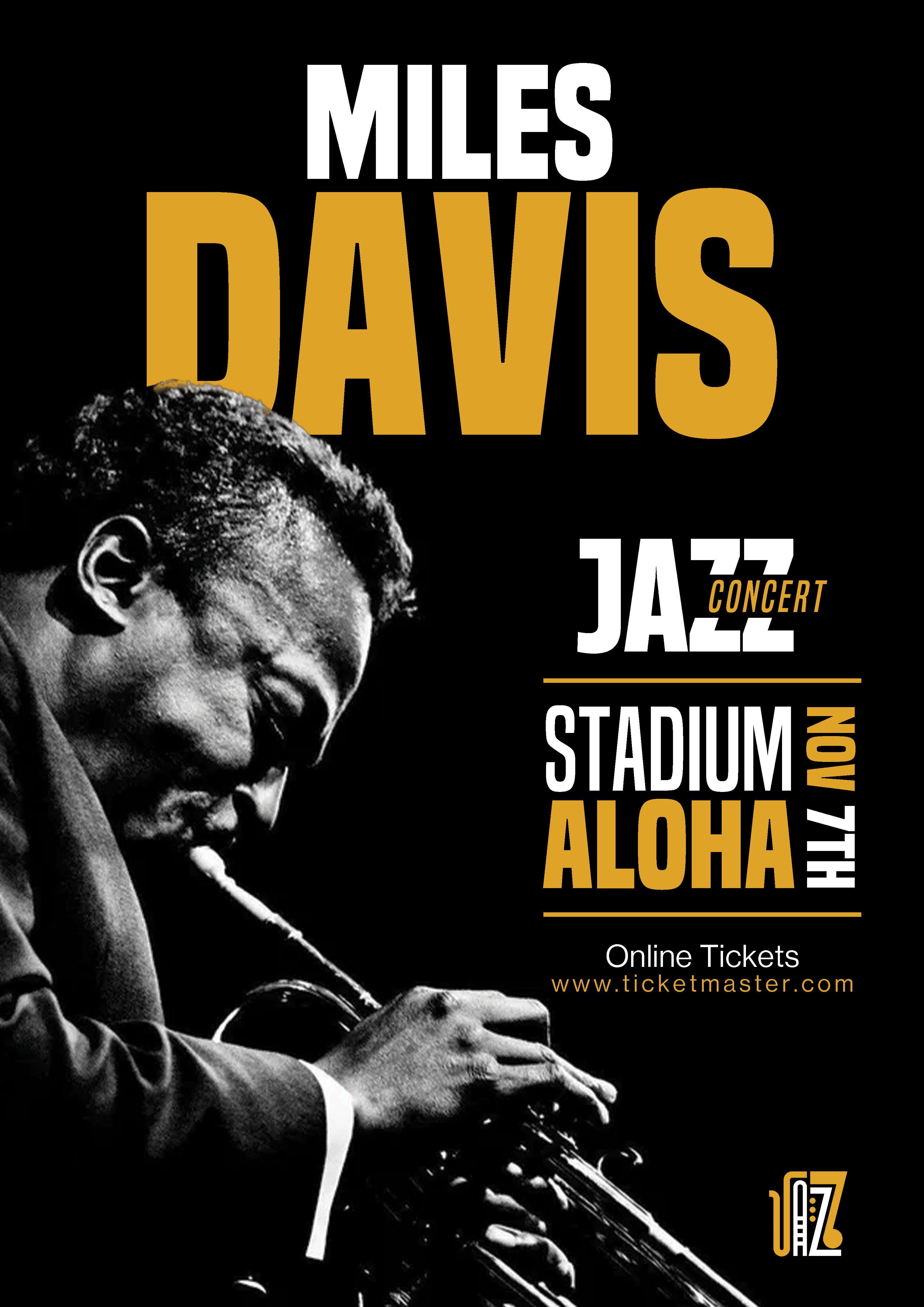 Miles Davis concert poster