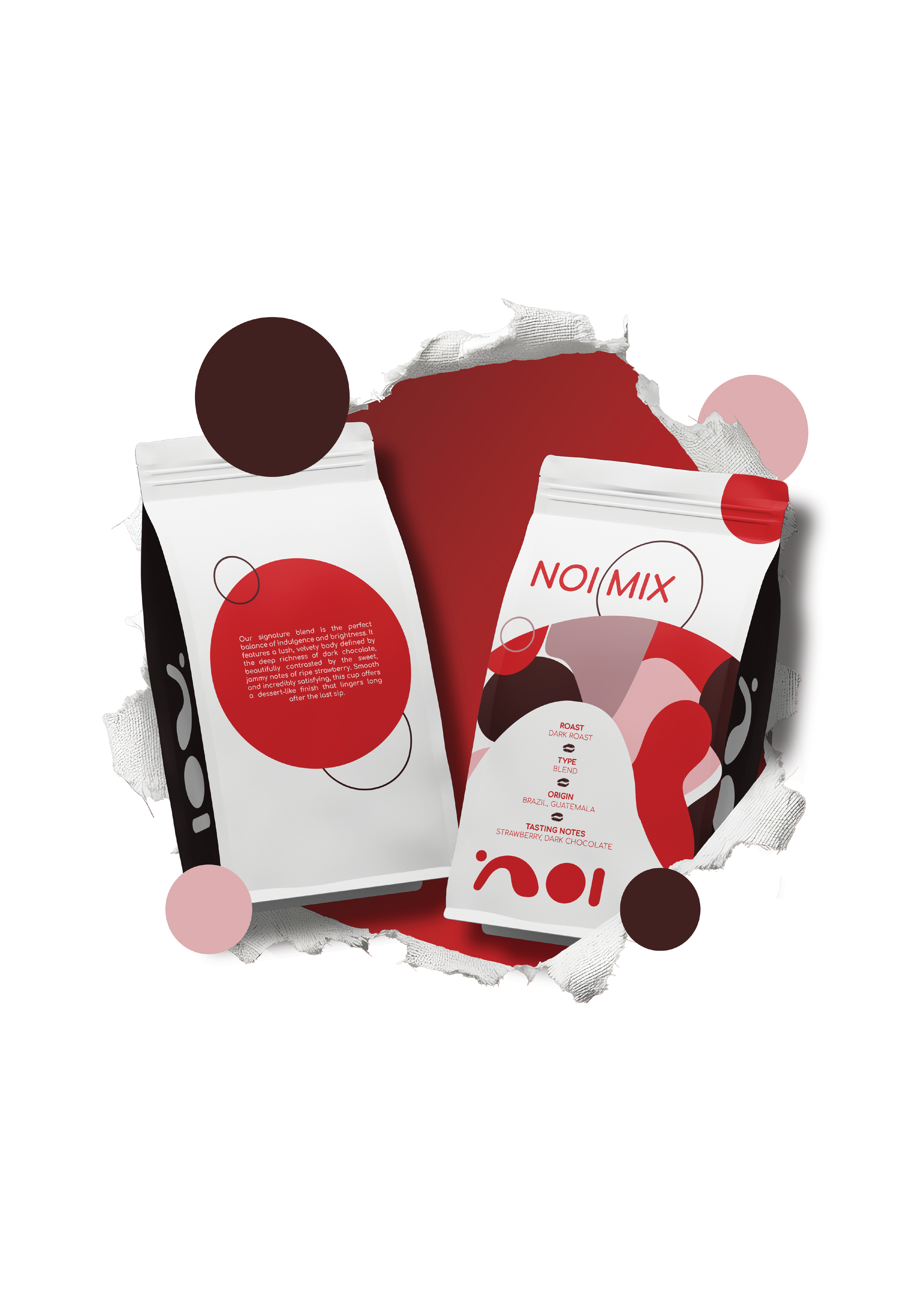 Noi Coffee Roasters packaging, second view