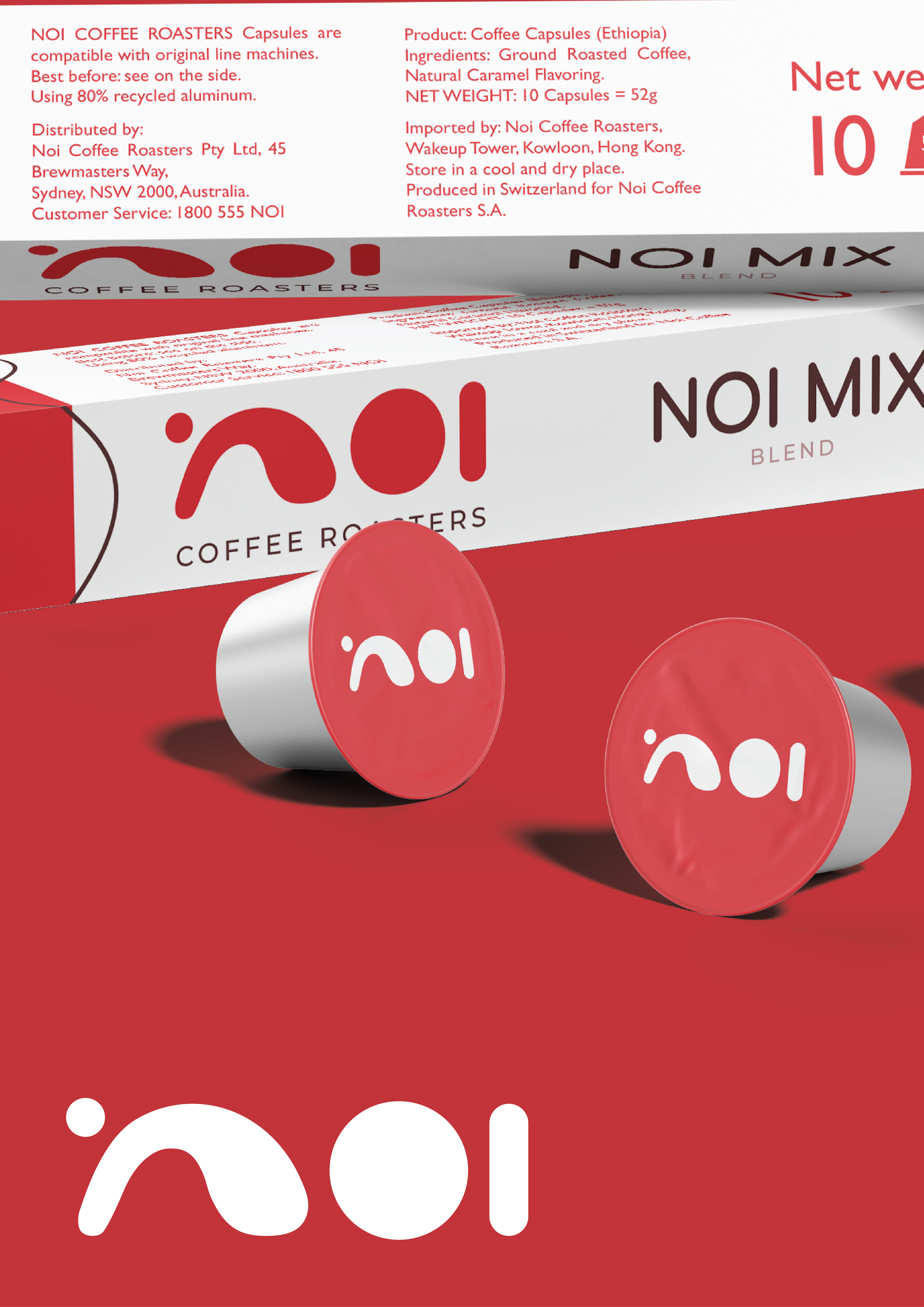 Noi Coffee Roasters coffee packaging